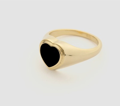 JOHN MASON SMITH JANE SMITH HEART SIGNET RING GOLD PLATING
