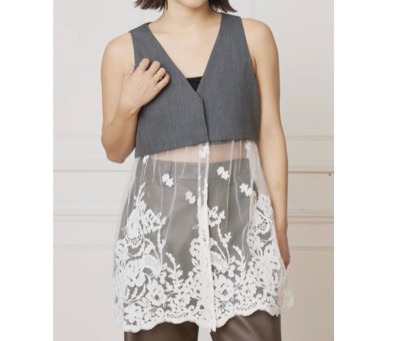 IENA(イエナ) LA BOUCLE チュールレースノースリーブベスト