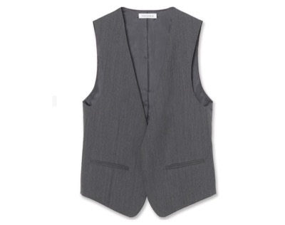 MADISON BLUE(マディソンブルー) BUTTONLESS GILET HERRINGBONE