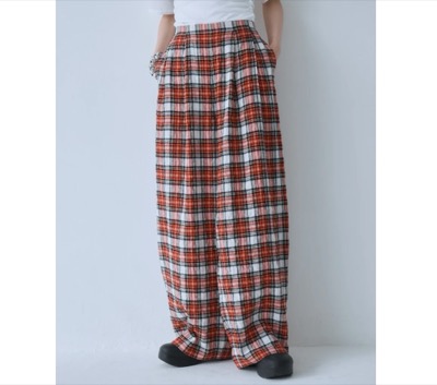 Mediam(ミディアム) Linen Check Pants