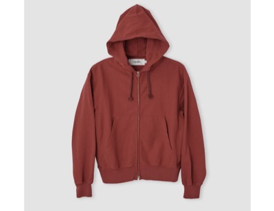 JANE SMITH(ジェーンスミス) BIO WASHED COTTON JERSEY ZIP HOODIE