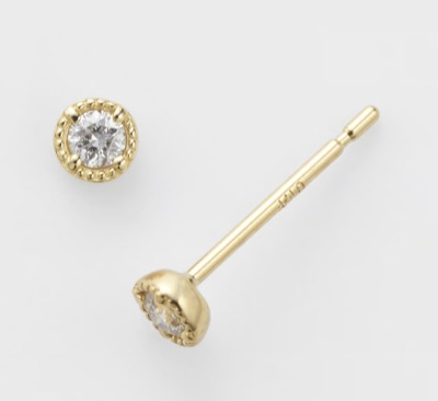 agete(アガット) K18ダイヤモンドピアス(0.08ct)