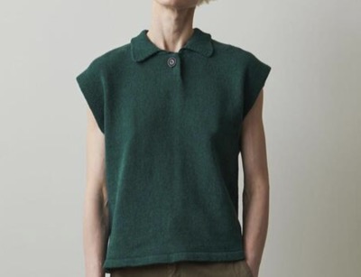 Steven Alan（スティーブンアランス）　SILK COTTON 1BUTTON KNIT PULLOVER