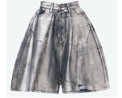 Doublet（ダブレット）　FOIL DENIM SHORT PANTS