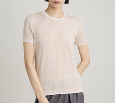 MIESROHE（ミースロエ）　レイヤードカットTシャツ