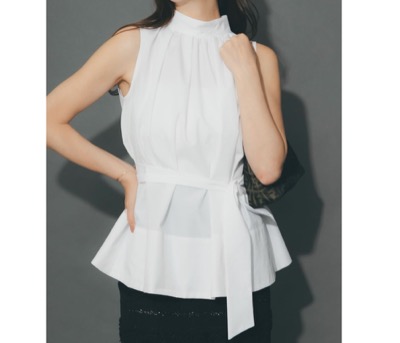 URBAN RESEARCH ROSSO（アーバンリサーチ ロッソ）　ウエストマークハイネックシャツブラウス
