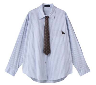 MAISON SPECIAL（メゾンスペシャル）　Striped Tie Shirt