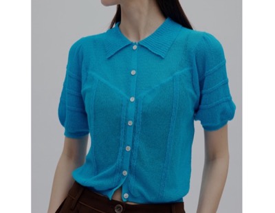 Ameri（アメリ）　MEDI COMPACT SUMMER KNIT BLOUSE