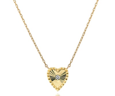 STAR JEWELRY（スタージュエリー）　K10 ネックレス ETCHED HEART