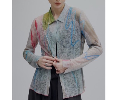 Ameri（アメリ）　GEL ART CUT SHIRT