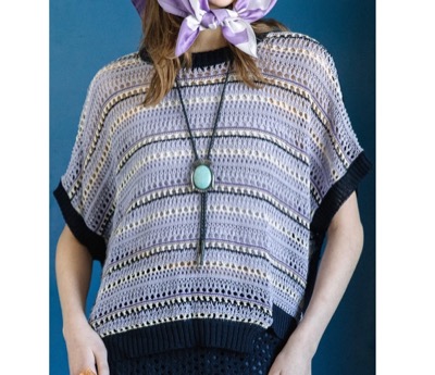 AULA AILA（アウラアイラ）　OPENWORK KNIT PULLOVER
