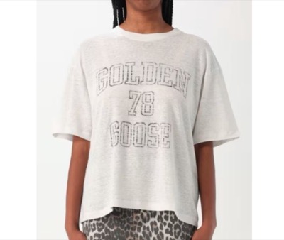 Golden Goose（ゴールデングース）　ロゴ リネン Tシャツ
