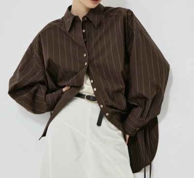 STUDIOUS(ステュディオス) Wide Stripe 2way Shirt