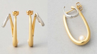 Jouete（ジュエッテ）　[ダブルピアス] パール コンビカラー