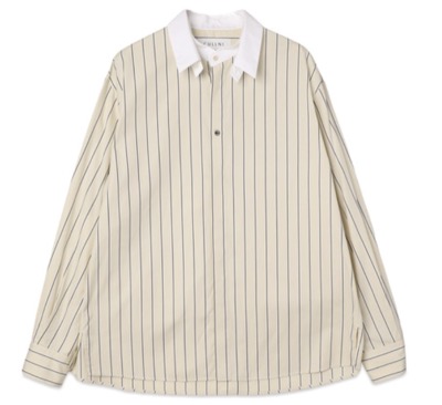 CULLNI（クルニ）　Stripe Broad Detachable Collar Shirt