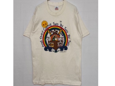 FRUIT OF THE LOOM（フルーツ・オブ・ザ・ルーム）　90s USA製 アニマル ノアの方舟 Noah's Ark Tシャツ