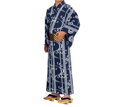 レトロ浴衣 流水