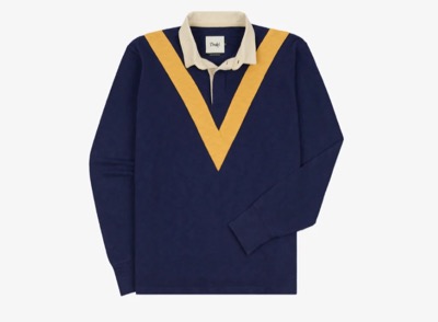 Drake's（ドレイクス）　Chevron Flame Rugby Shirt