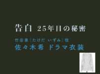 【告白ー25年目の秘密ー】佐々木希 ドラマ衣装 シーン別 全話まとめ！たけだ いずみ役の洋服 バッグ 靴 アクセなど