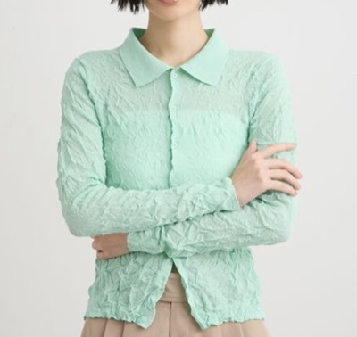 MIESROHE(ミースロエ) ワッシャーニットシャツ