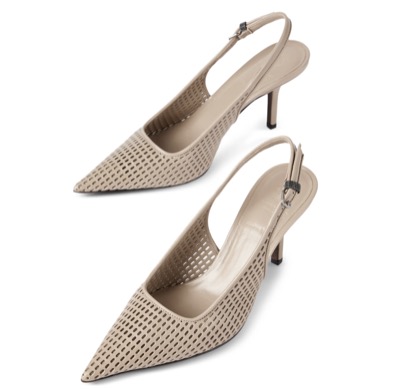 BRUNELLO CUCINELLI（ブルネロ クチネリ）　モニリ ネットヒール スリングバック パンプス