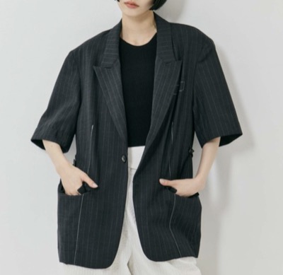 STUDIOUS(ステュディオス) Half Sleeve Summer Wool Jacket